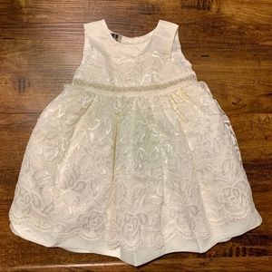 6-9 month baptism flower girl ivory beaded dress